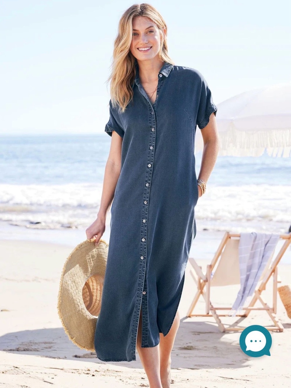 Soft Surroundings Je Veux Midi Shirtdress